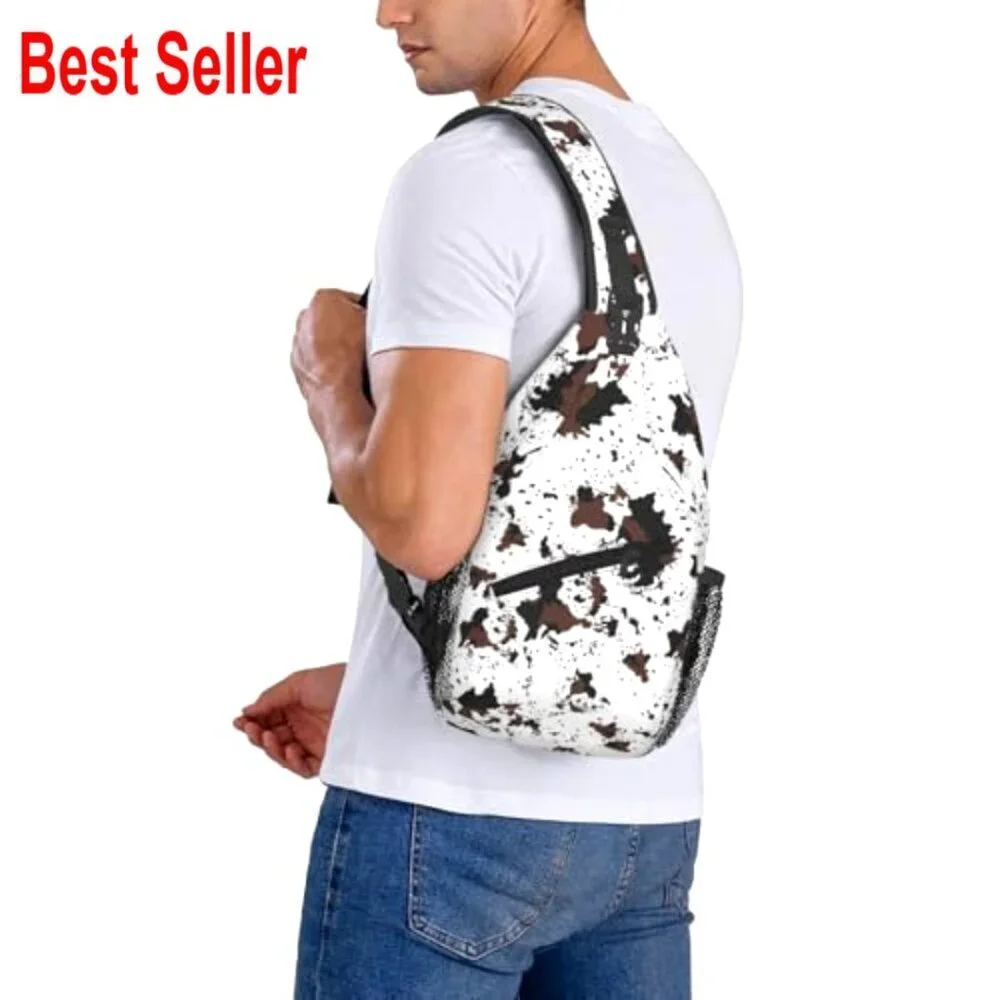 Polyester Sling Backpack Crossbody Bag Adjustable Strap Casual Daypack